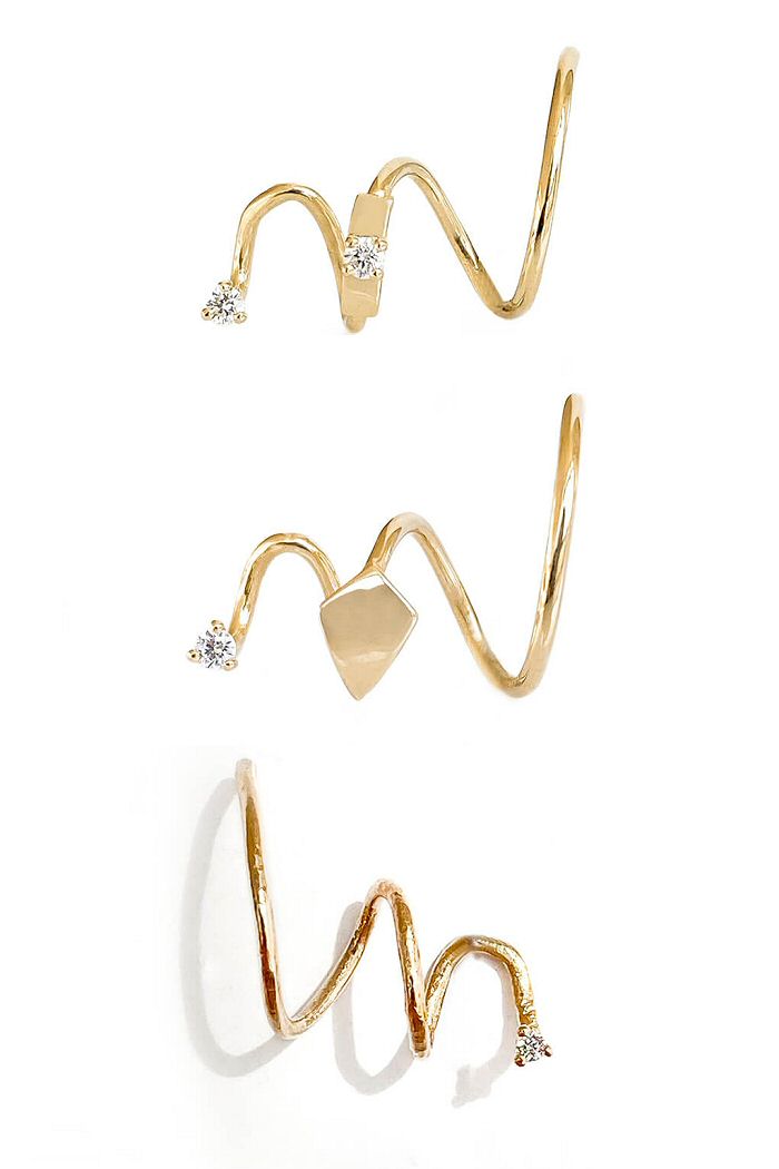 XP | Sansoeurs boucle Long snake brossé diamond twirl diamant