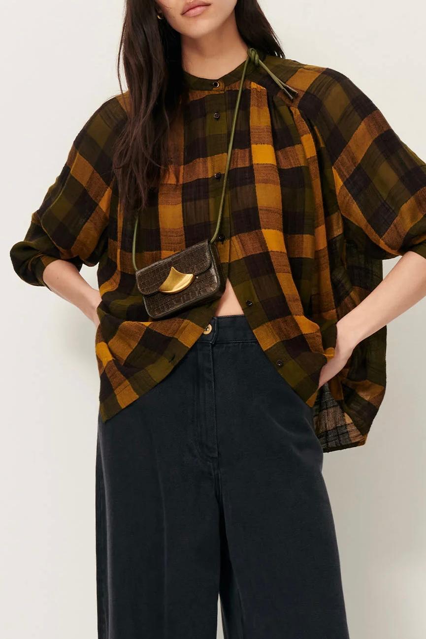 Z | Sessun chemise blouse Nicolas carreaux forest