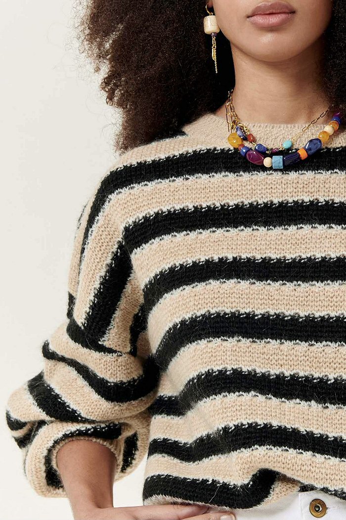 Sessun knitted sweater Ness sandblack