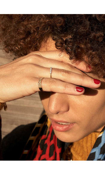 XP | Trois Petits Points bague Five diamants or 18k