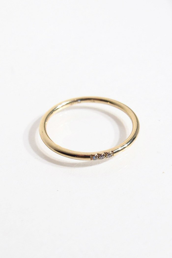 Trois Petits Points bague Unity diamants or 18k