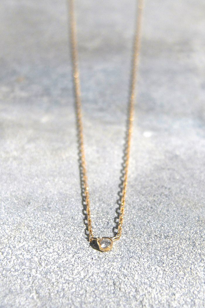 Z | Trois Petits Points collier Solitaire diamant or 18k