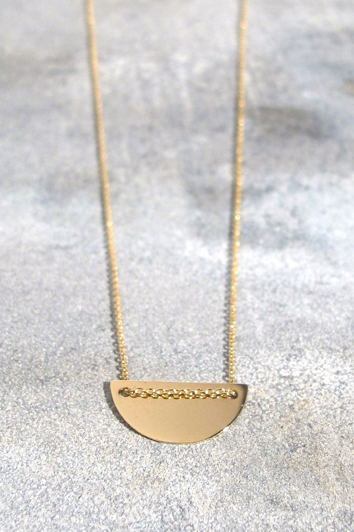 Trois Petits Points collier Mini-moon or 18k