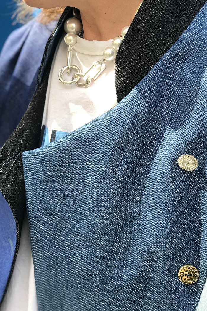 Matières à réflexion veste Michael denim Trio Patch wax