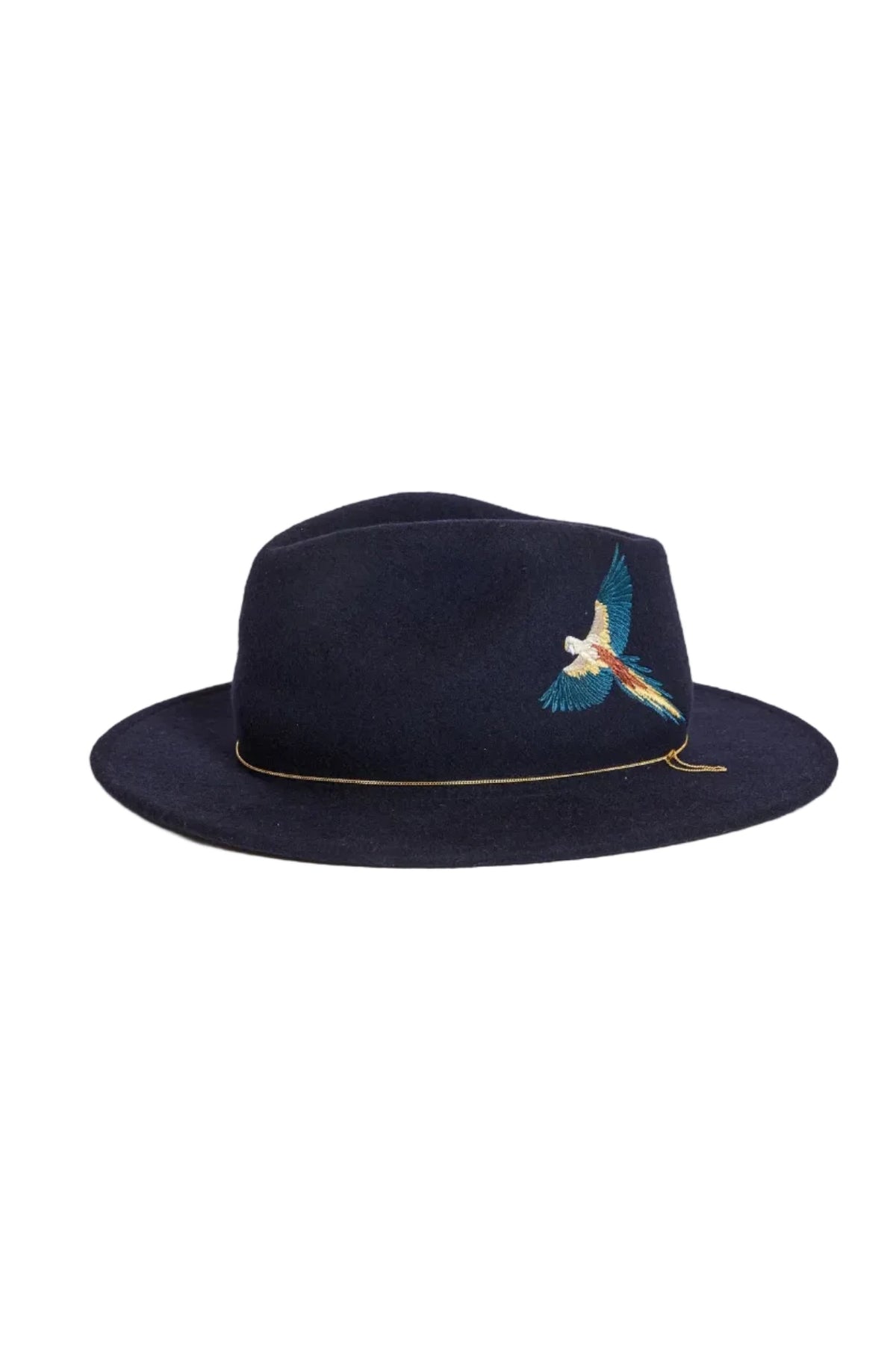 Van Palma chapeau brode perroquet Dakota navy