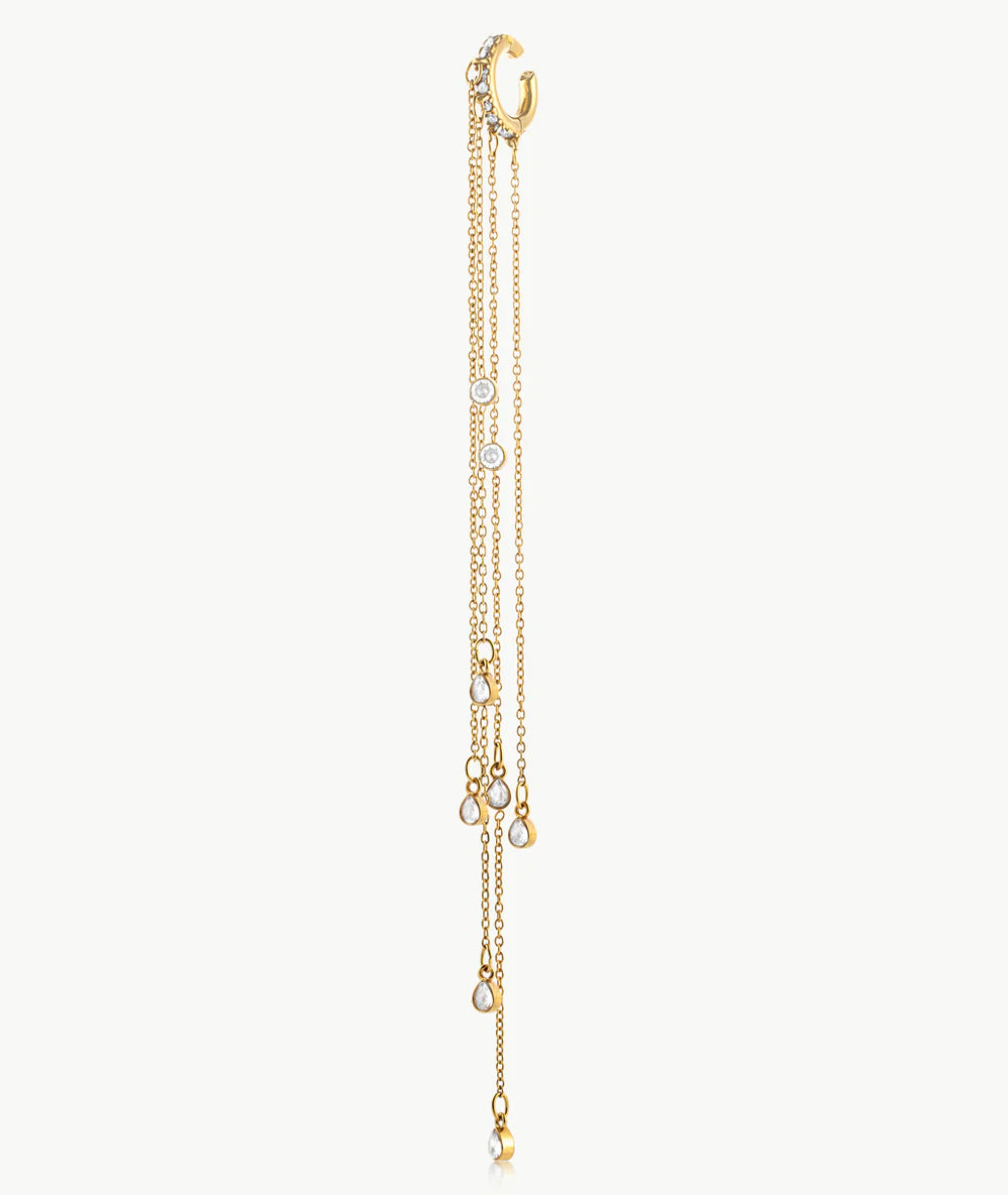 Y Paris earcuff Colby chaine strass