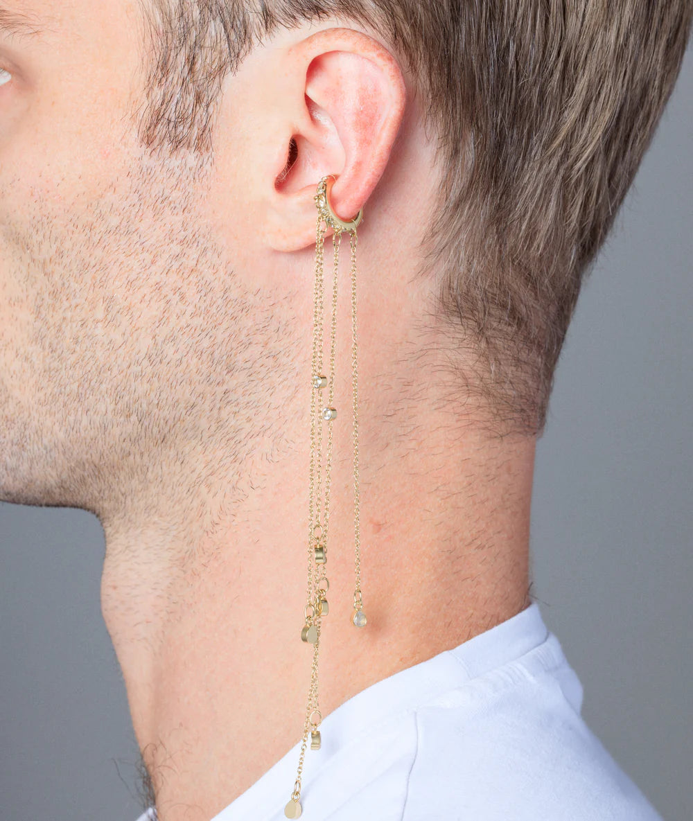 Y Paris earcuff Colby chaine strass