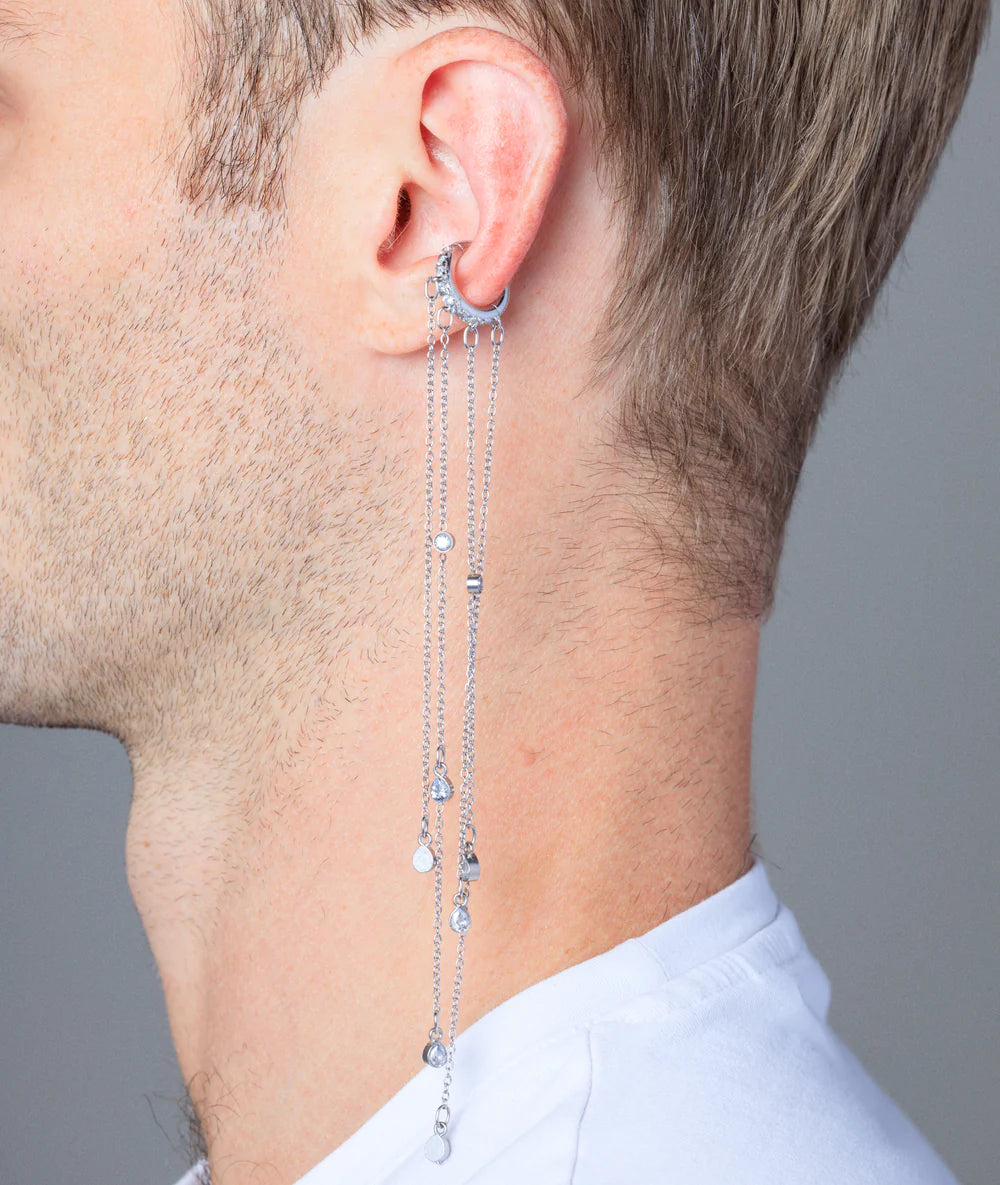 Y Paris earcuff Colby chaine strass