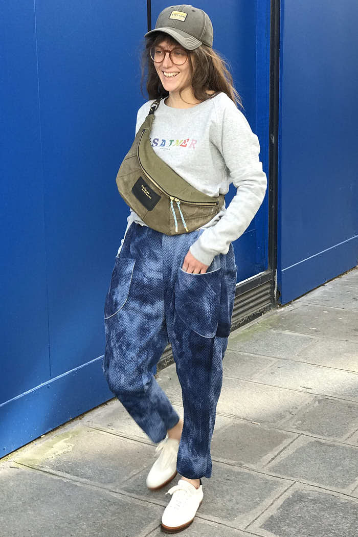 Z | Matières à réflexion pantalon Isa Tie Dye bleu
