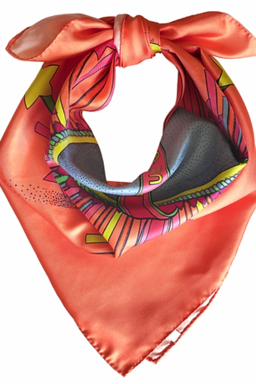 Z | Année foulard en soie BoumBoum acidulé