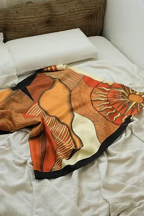Z | Année foulard en soie Soleil ocre