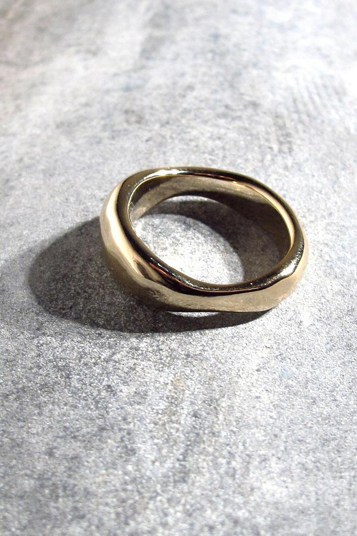 bague Irregular gold dore