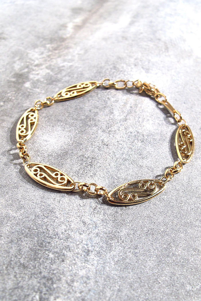 bracelet Arabesques gold plaque or