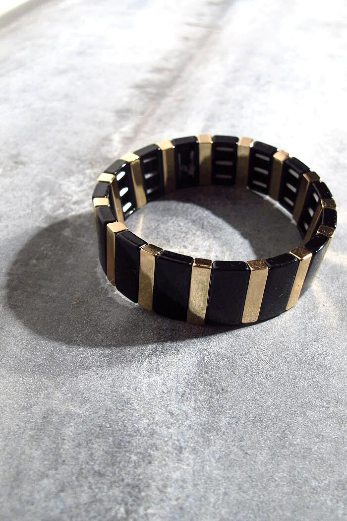 manchette Ava noir gold