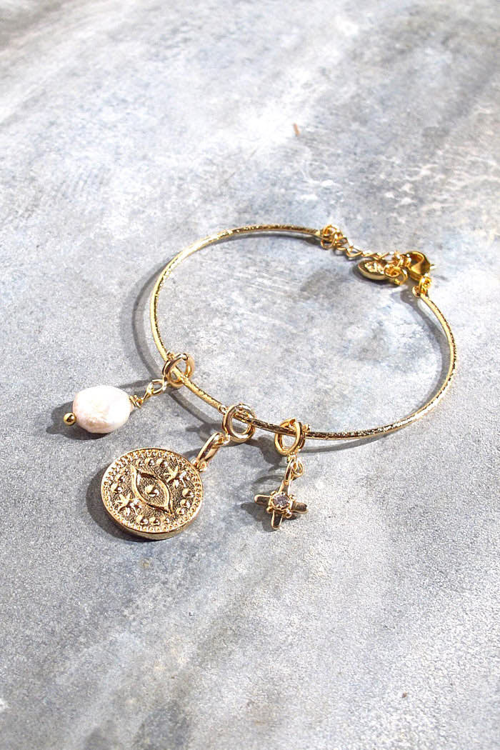 XX | Bali Temples bracelet jonc Martelé