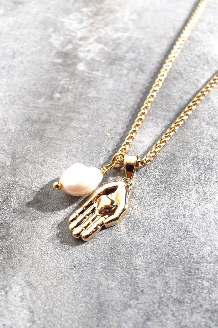 Z | Bali Temples Collier Coeur dans la main gold