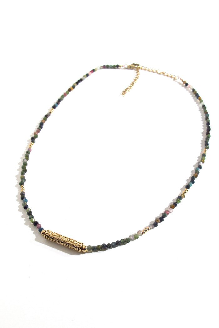 XX | Bali Temples Collier Veni pierres fines et cartouche beads