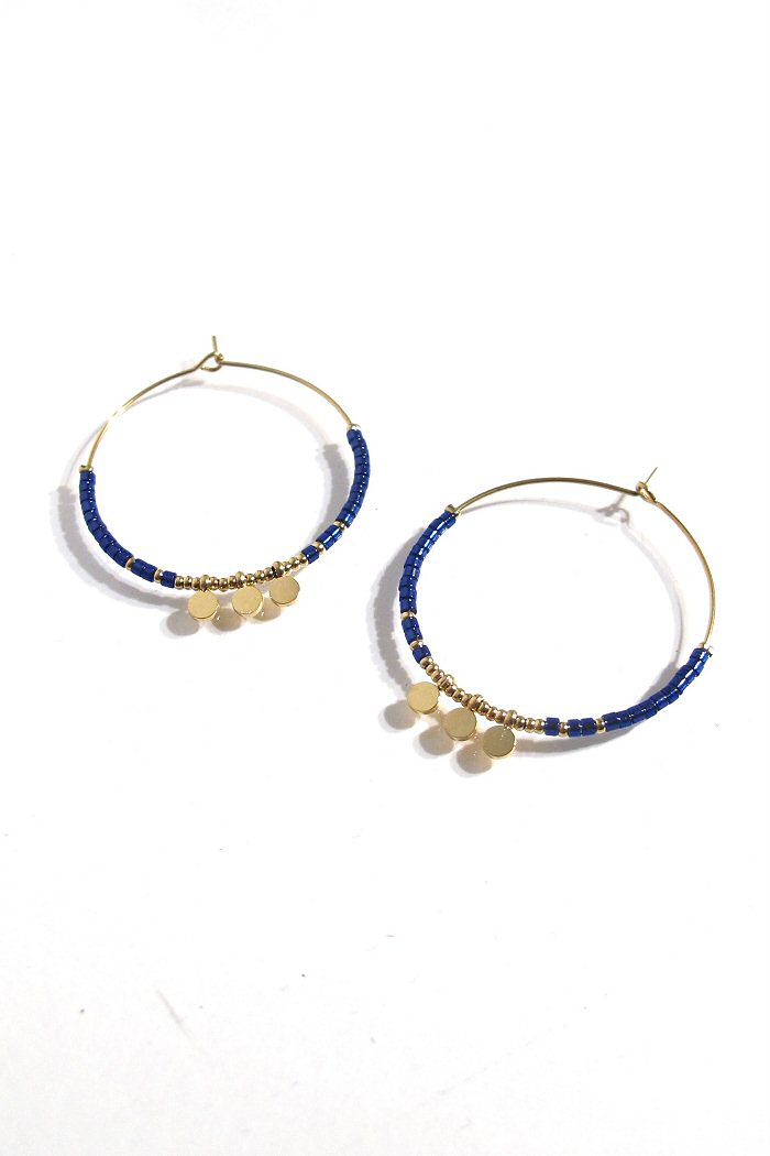 Bali Temples créoles Miyuki Hoops sequins