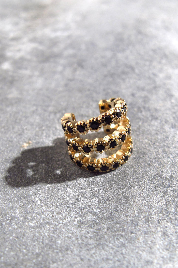 XP | Bali Temples Earcuff Triple strass gold