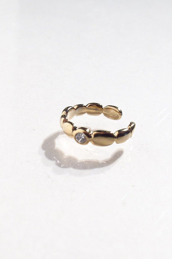 XX | Bali Temples Earcuff Navette strass clear gold