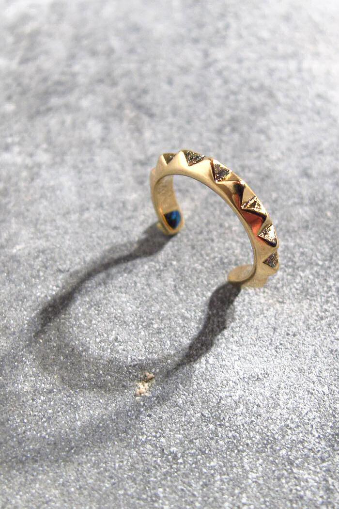 Bali Temples Earcuff Pyramid gold