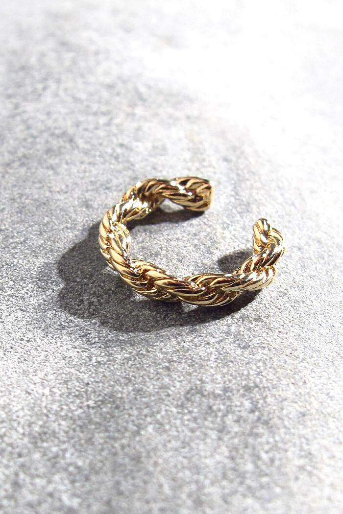 Bali Temples earcuff Torsade tresse gold