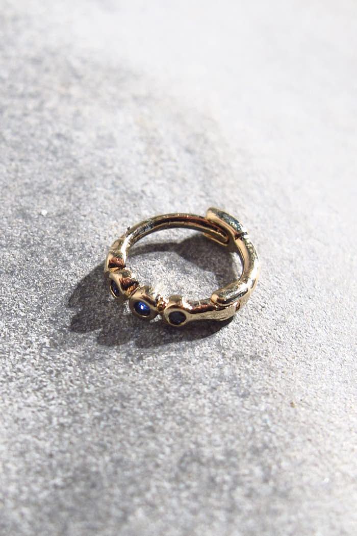 Bali Temples Huggie 6 4-strass clos gold