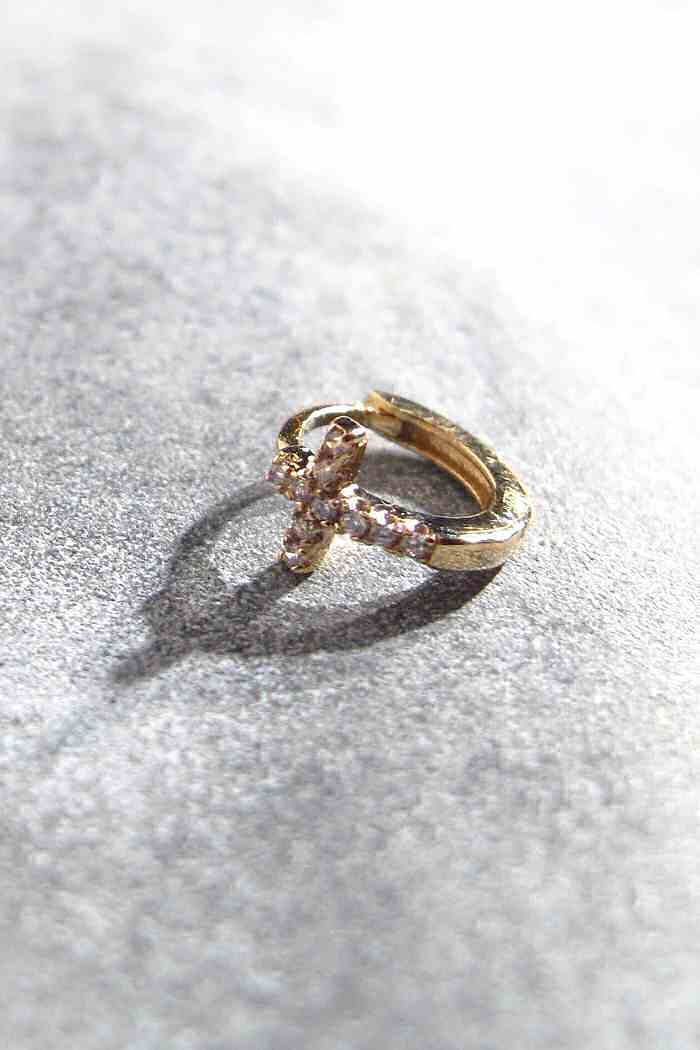 huggie 8 Croix Around gold dore jaune
