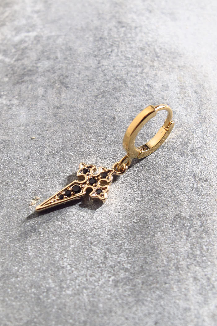 Z | Bali Temples Huggie 8 Dague black gold