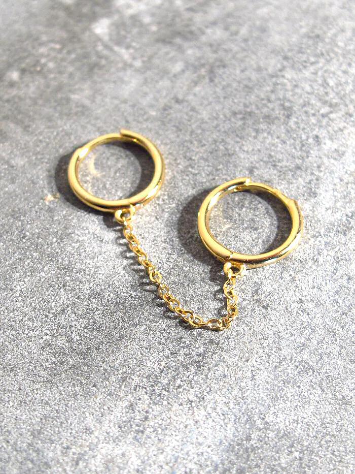 huggie 8 Double chainette pure gold