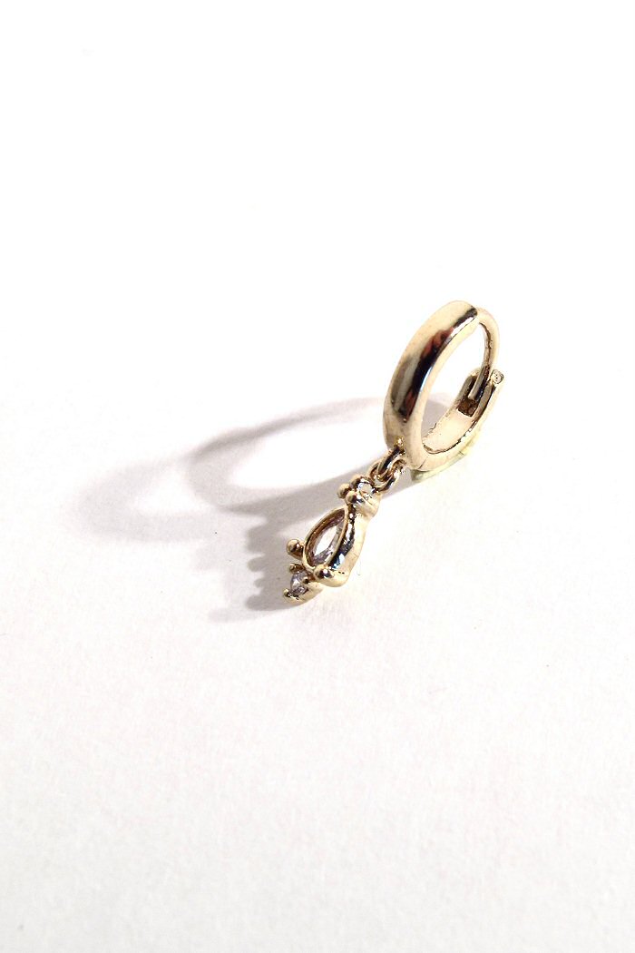 Z | Bali Temples Huggie 6 Goa Drop gold strass