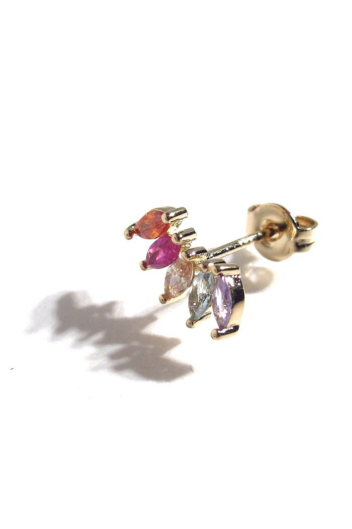 Bali Temples stud Ara gold strass