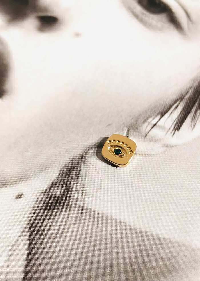 XP | Bali Temples Stud Eye Square gold strass