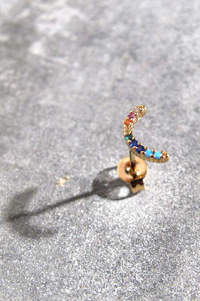 Bali Temples stud Moon medium