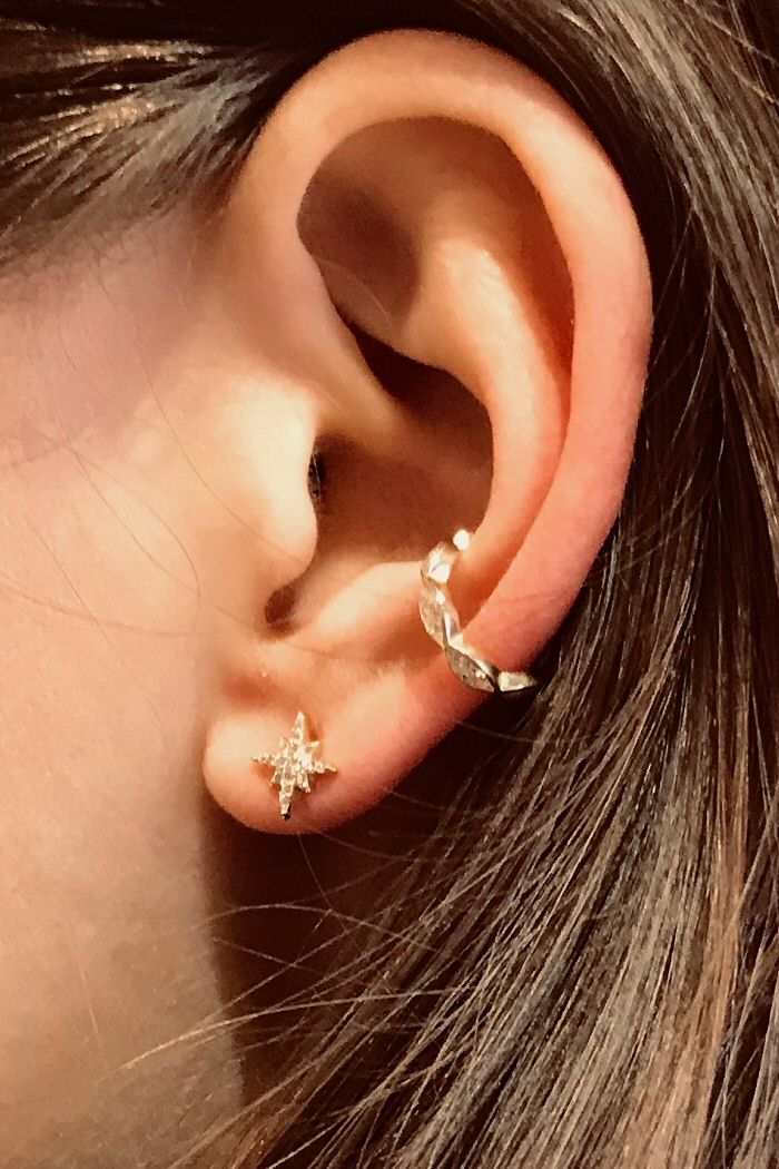 XP | Bali Temples stud Etoile gold strass