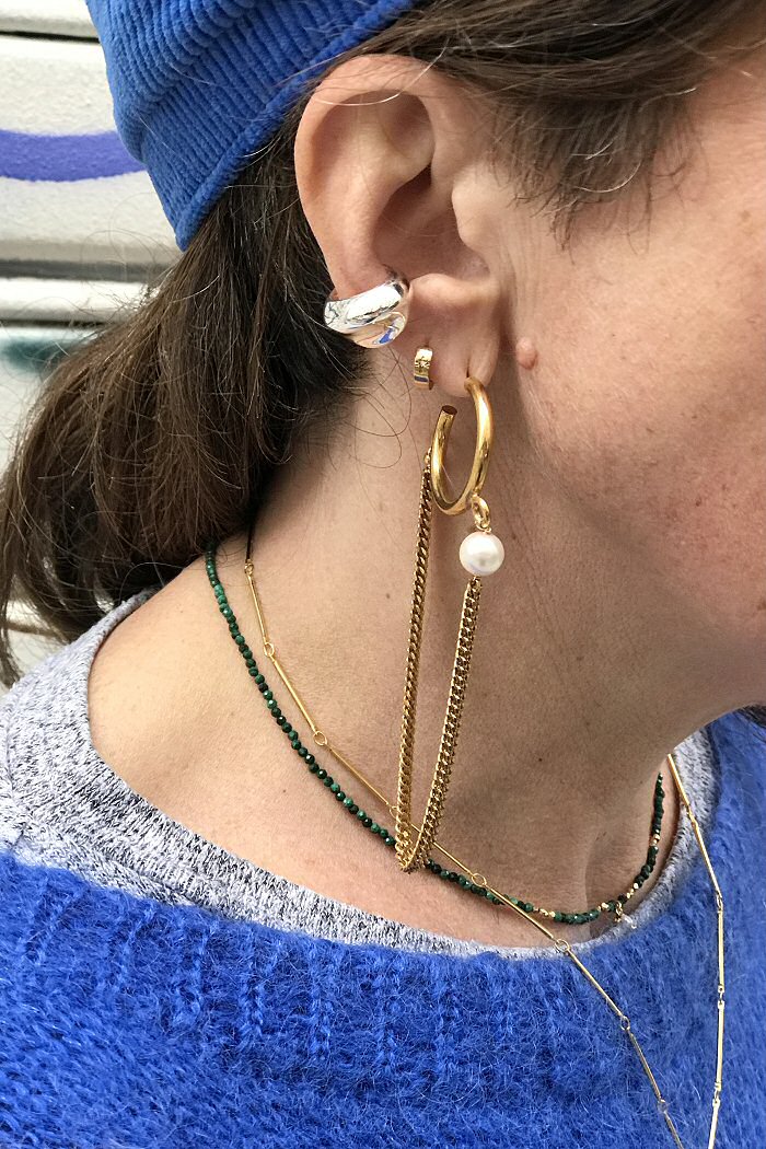 Bali Temples Huggie 4 Bold Etoile gold strass