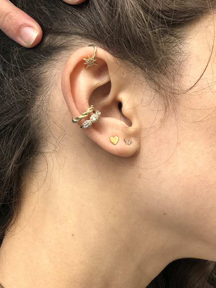 Bali Temples earcuff Star pavé