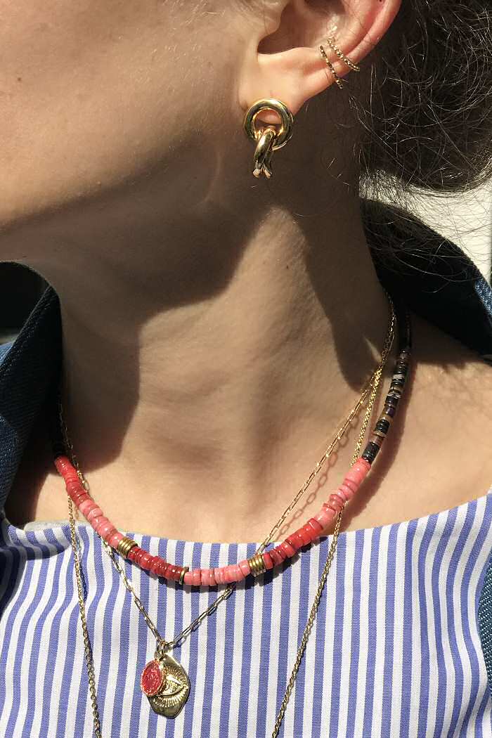 Bali Temples Collier médaille Eye Madone