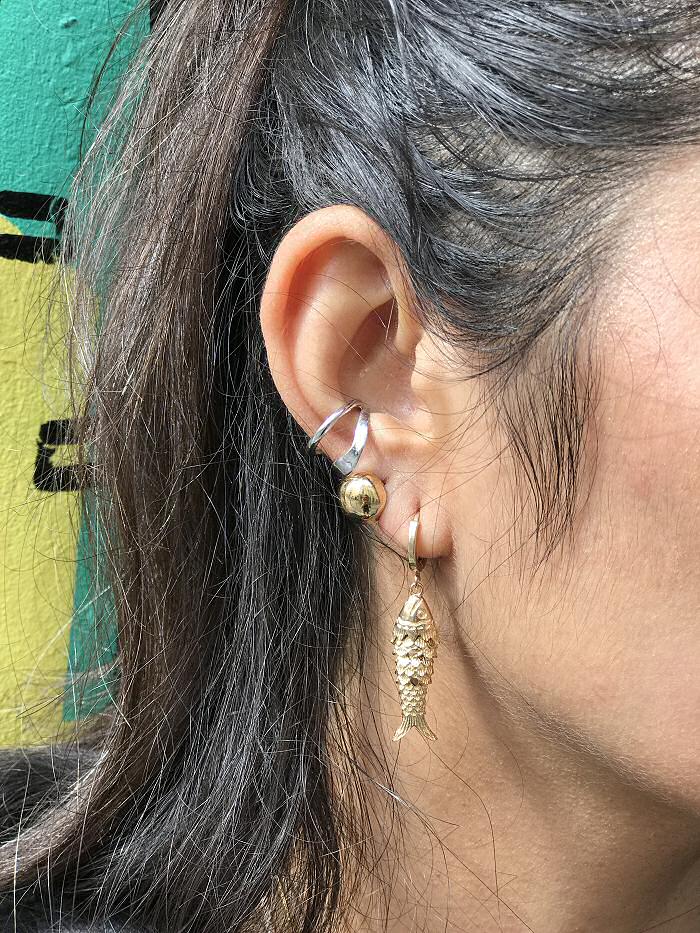 Bali Temples Huggie Ball gold