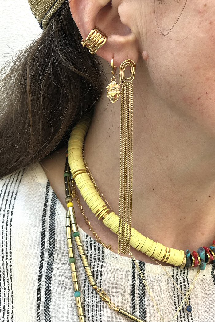 Bali Temples Huggie 8 solo coeur Ex-voto