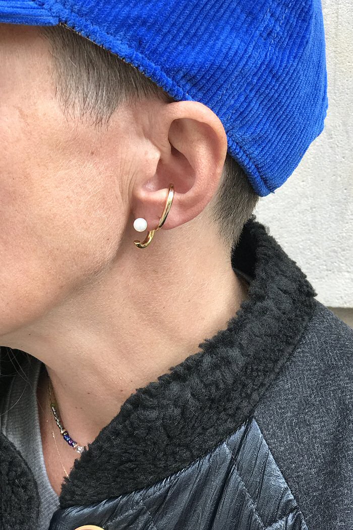 Bali Temples boucle stud solo Open Hoop