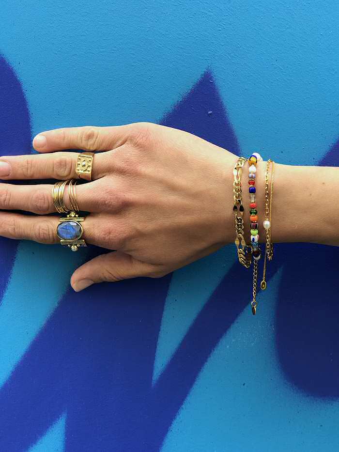 XX | Bali Temples bracelet Bold rainbow beads