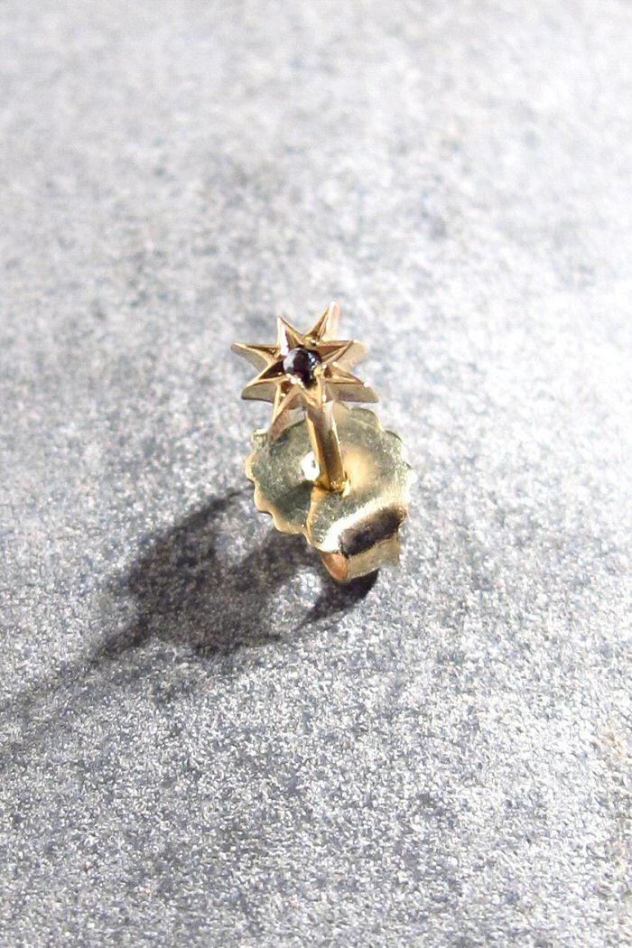 Z | Feidt stud Soleil saphir gris 14k