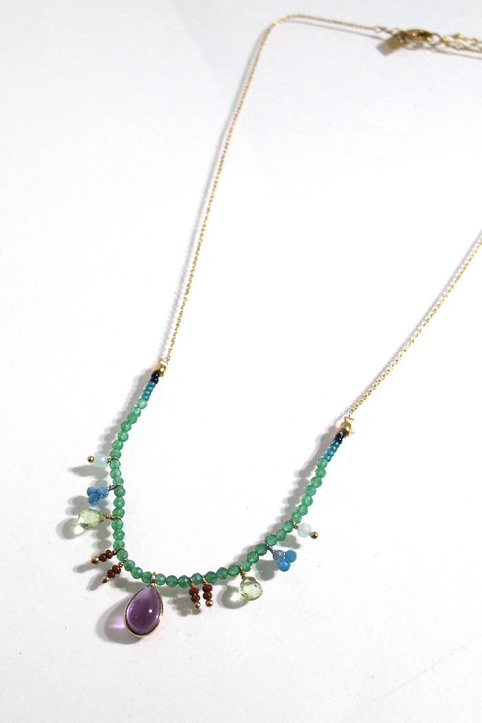 Z | Fourbi de Capucine collier Light Green pierres fines beads