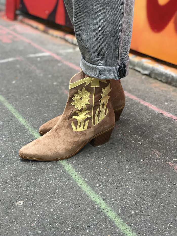XP | Patricia Blanchet boots Wayne daim sable gold