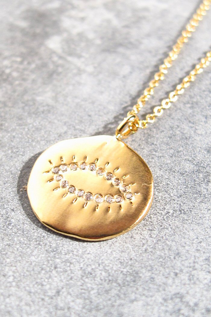 XP | Louise Hendricks collier médaille Happy oeil eye