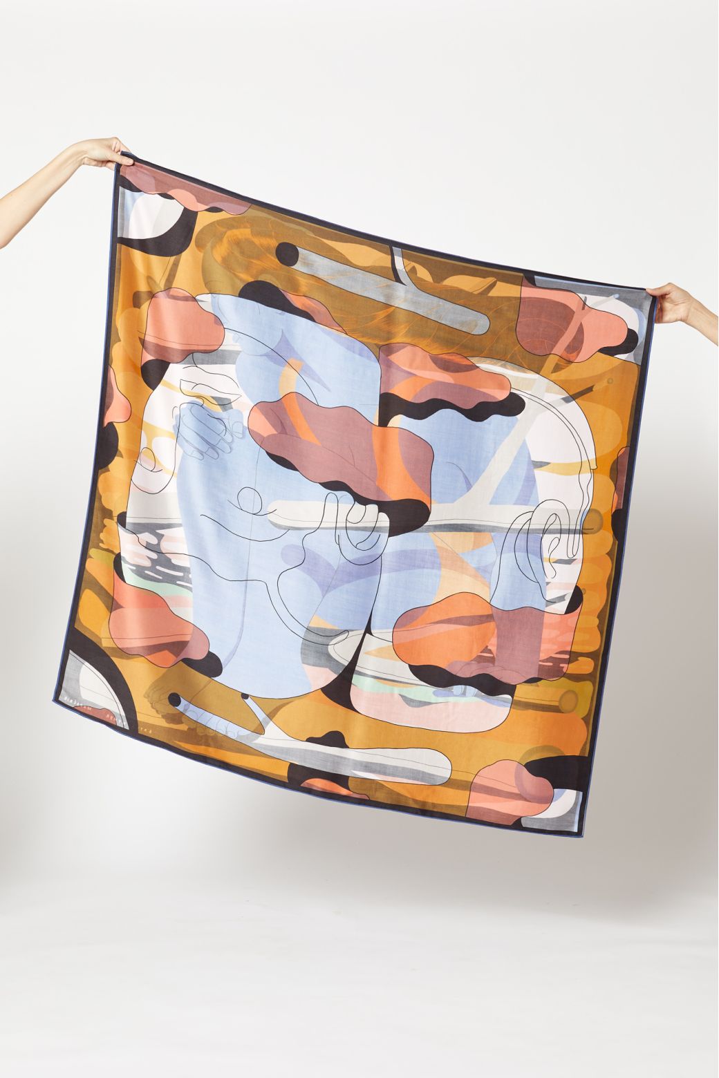 Ma Poésie foulard en soie graphique Carena