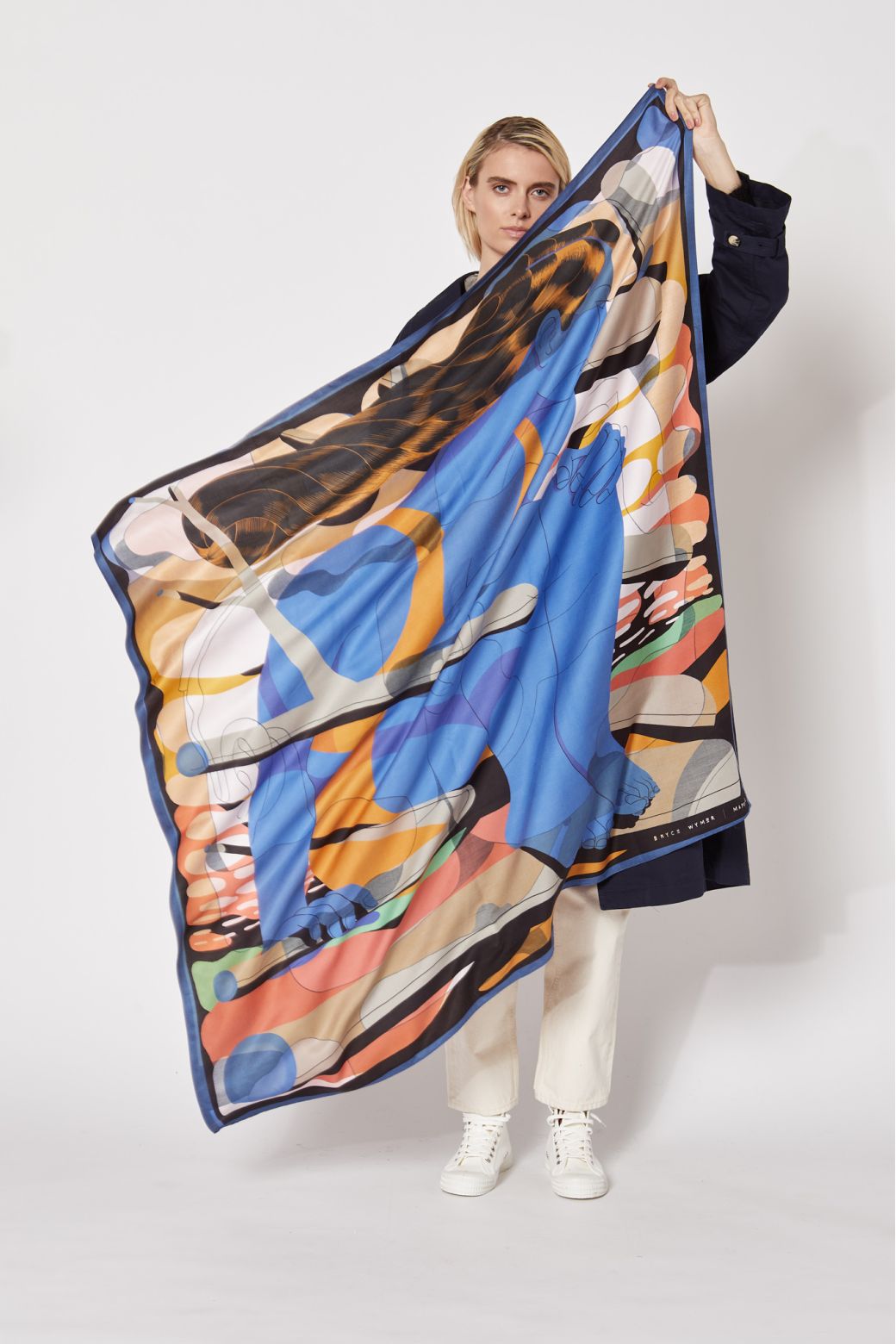 Ma Poésie foulard en soie graphique Carena