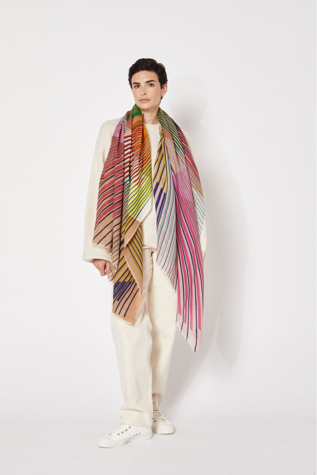 Ma Poésie foulard en laine graphique Sequence