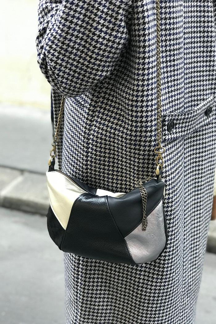Galliane cuir black & white C16